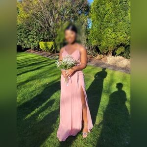 DRESS CHIFFON DUSTY ROSE